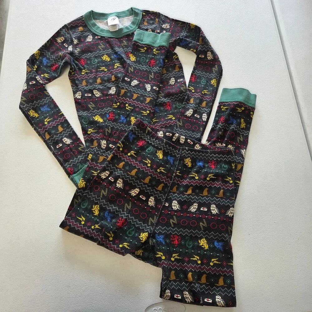 Hanna Andersson Harry Potter Organic Cotton PJ Set Pajamas Pants Top Kids 10